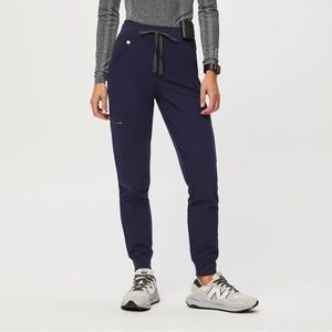 Figs Navy High Waisted Zamora Jogger Scrub Pants